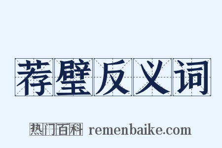 荐璧反义词是什么意思的图片